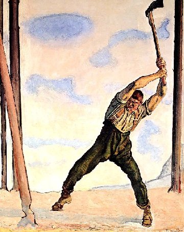 Ferdinand Hodler (1853-1918): Holzfäller, 1910.